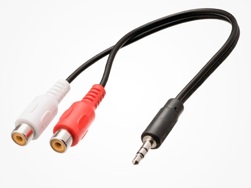 CABLE AUDIO 3.5 MACHO A 2 HEMBRA CABLE 4