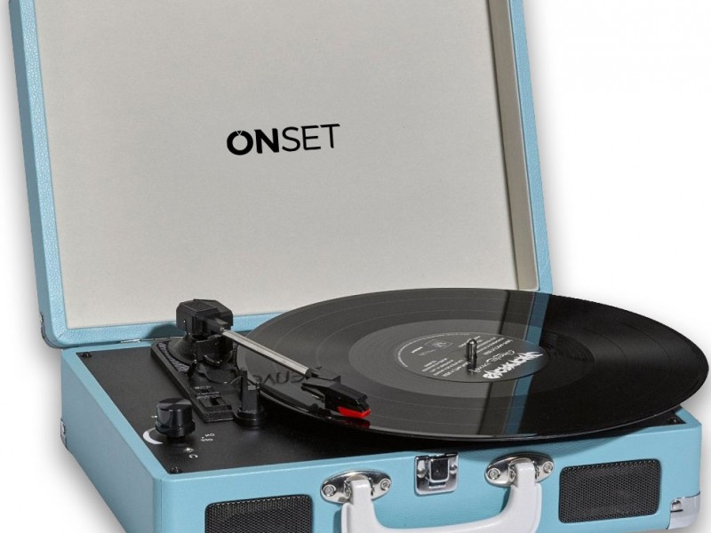TOCADISCOS PORTÁTIL CON PARLANTE BLUETOOTH ® ANTIQUE